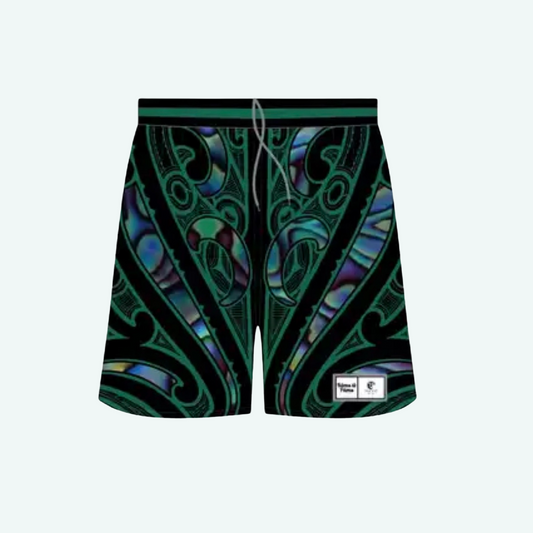 Tarau Poto (Shorts) Kākāriki Paua