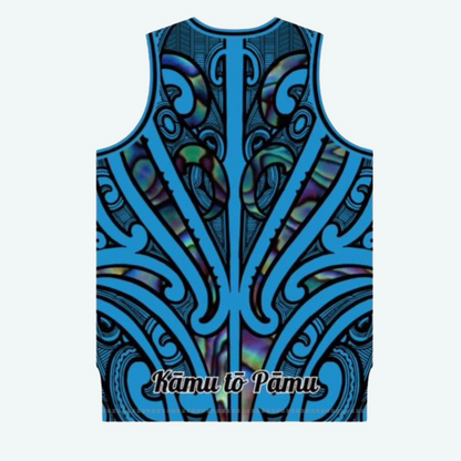 Singlet-Blue Paua